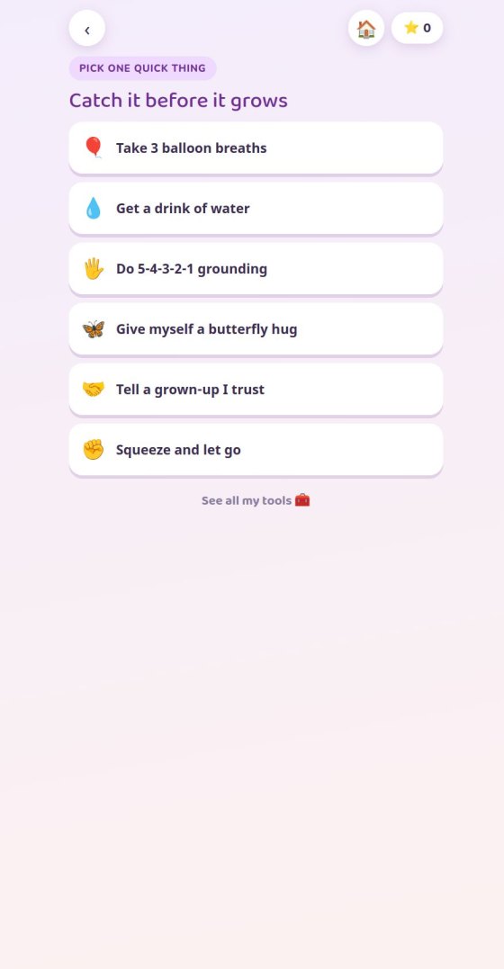 Brave Battle: "Catch it before it grows" - choosing one quick coping tool
