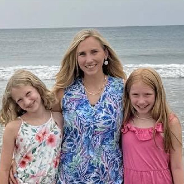 Christina Devine with her daughters